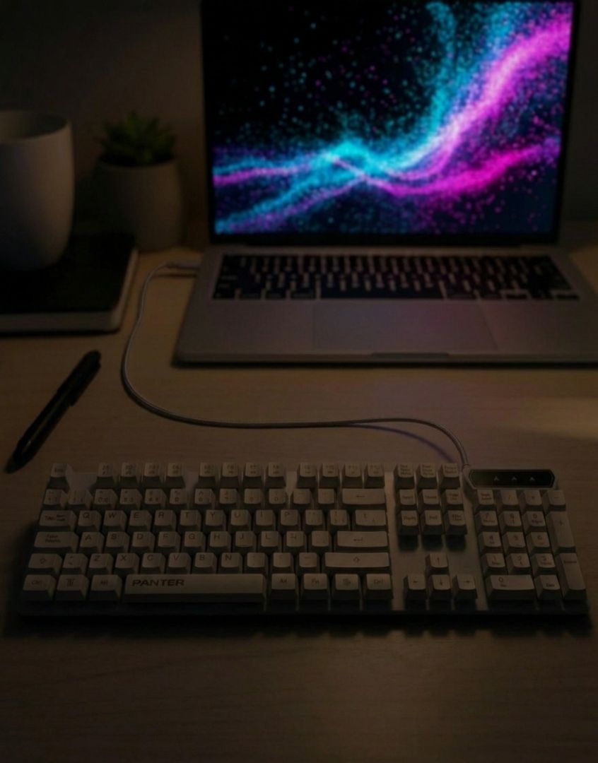 Teclado Blanco con luces RGB