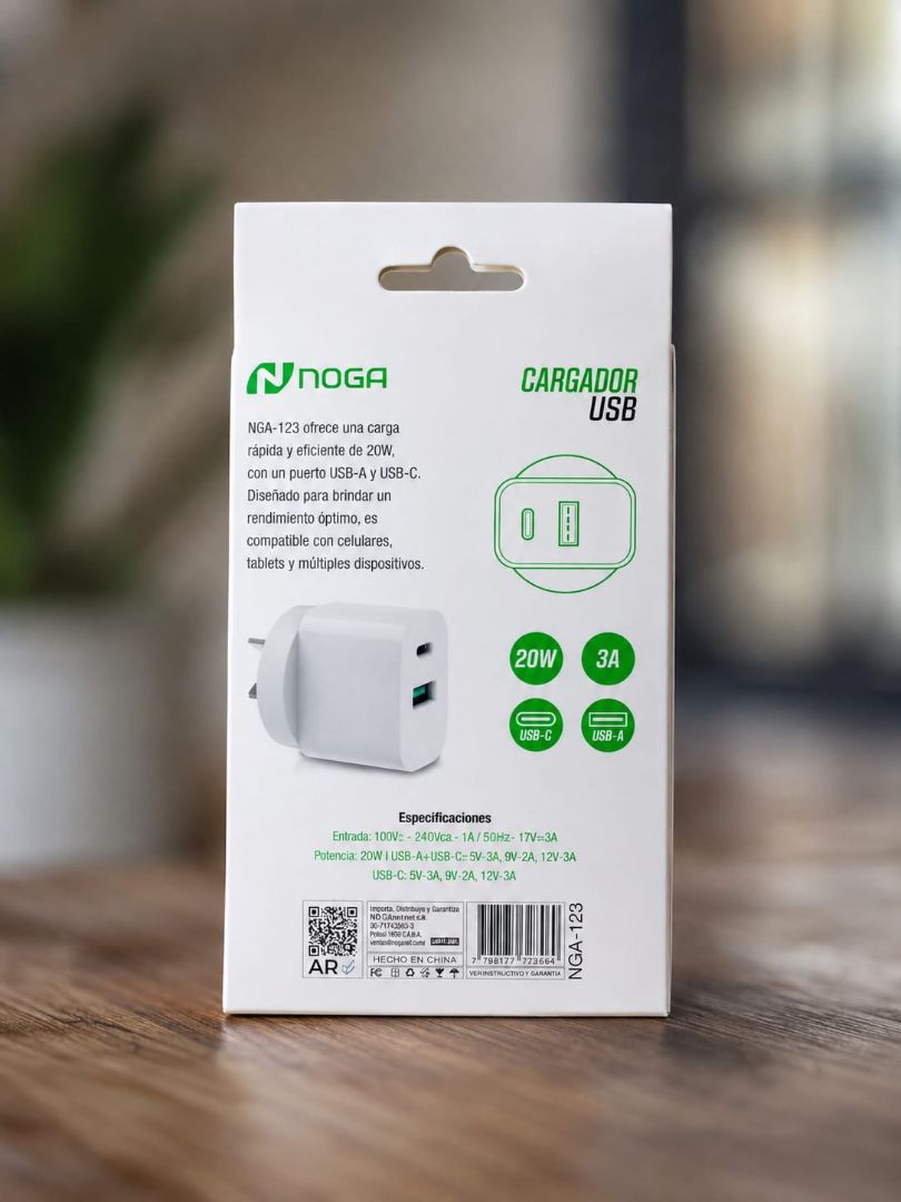 Cargador USB Carga Rapida // USB-C + USB