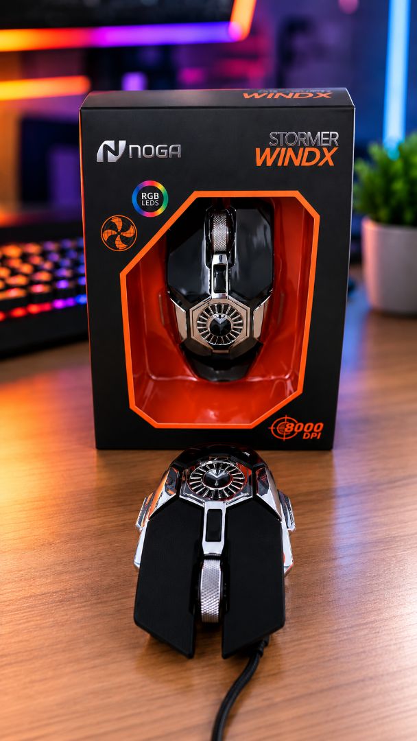 Mouse Gamer RGB + Vent + 8000 Dpi // Wind X